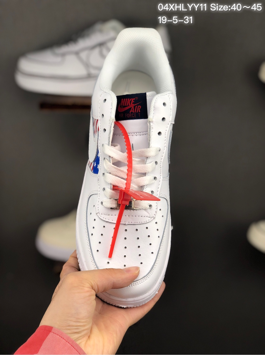 170 头层/耐克 Nike Air Force 1 x Off W hite 原盒真标 头层真皮拼接 OW联名限量空军一号板鞋