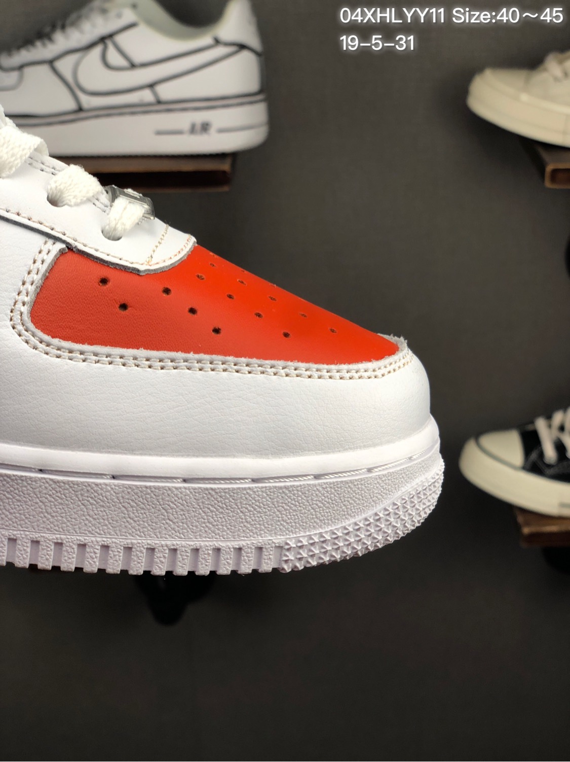 170 头层/耐克 Nike Air Force 1 x Off W hite 原盒真标 头层真皮拼接 OW联名限量空军一号板鞋