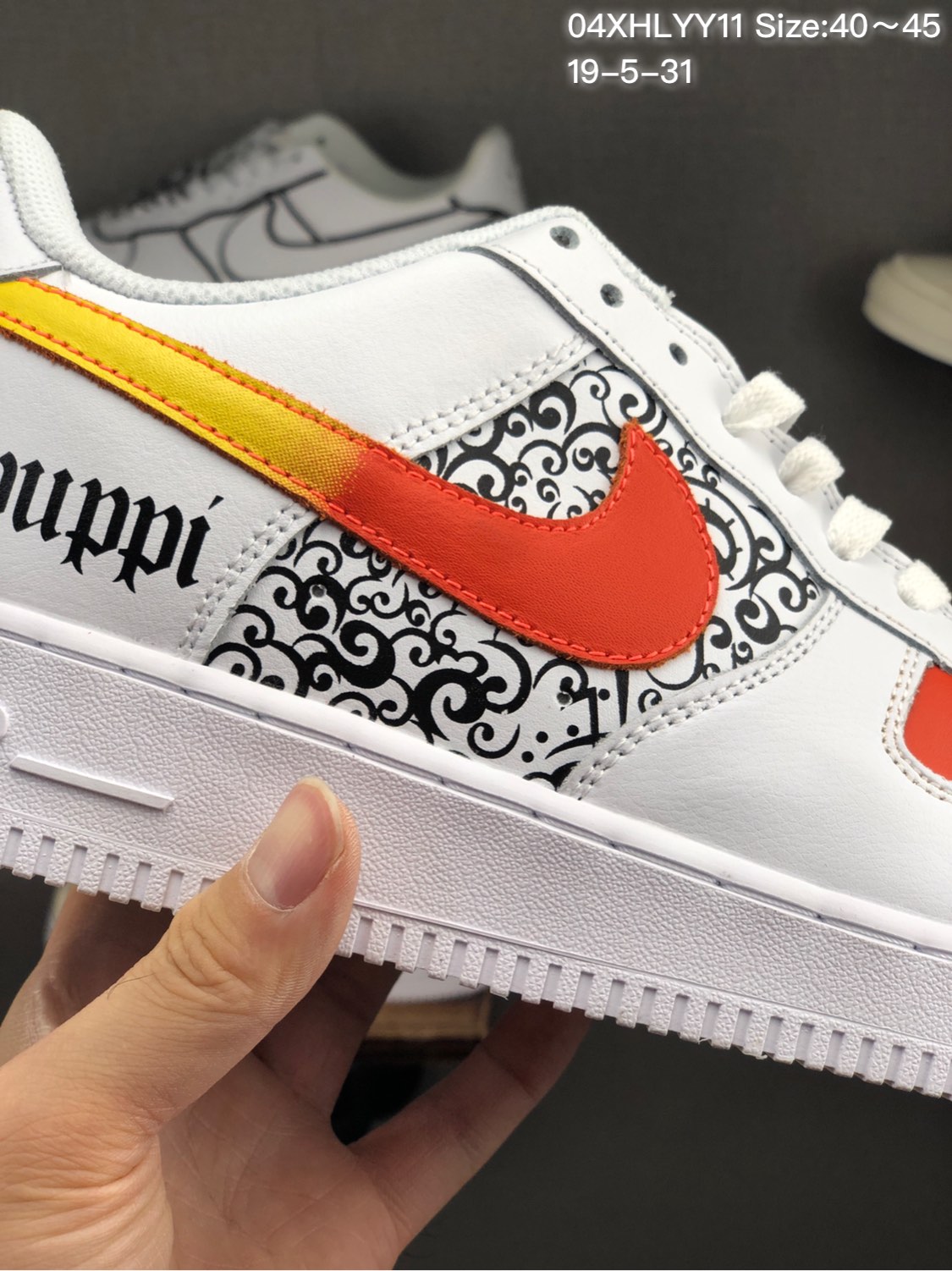 170 头层/耐克 Nike Air Force 1 x Off W hite 原盒真标 头层真皮拼接 OW联名限量空军一号板鞋