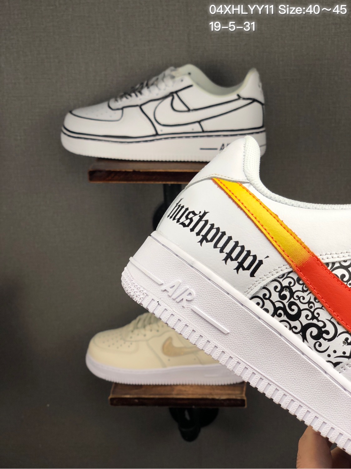 170 头层/耐克 Nike Air Force 1 x Off W hite 原盒真标 头层真皮拼接 OW联名限量空军一号板鞋