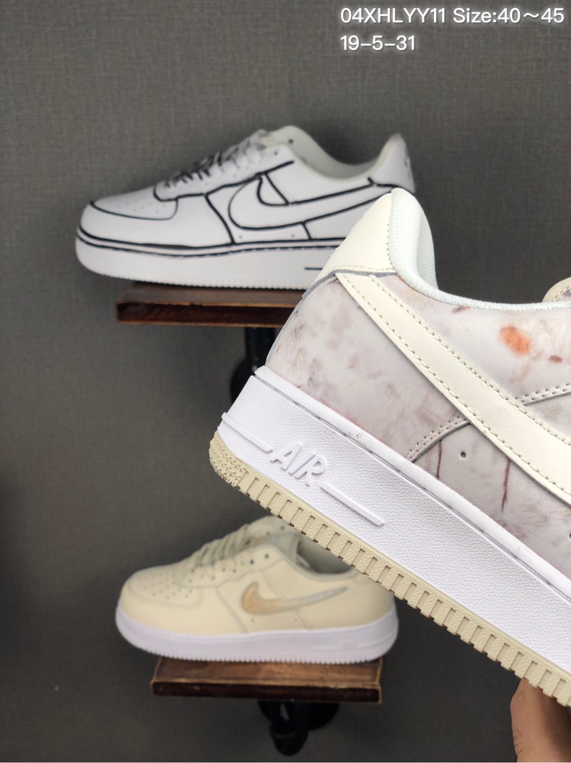 170 头层/耐克 Nike Air Force 1 x Off W hite 原盒真标 头层真皮拼接 OW联名限量空军一号板鞋
