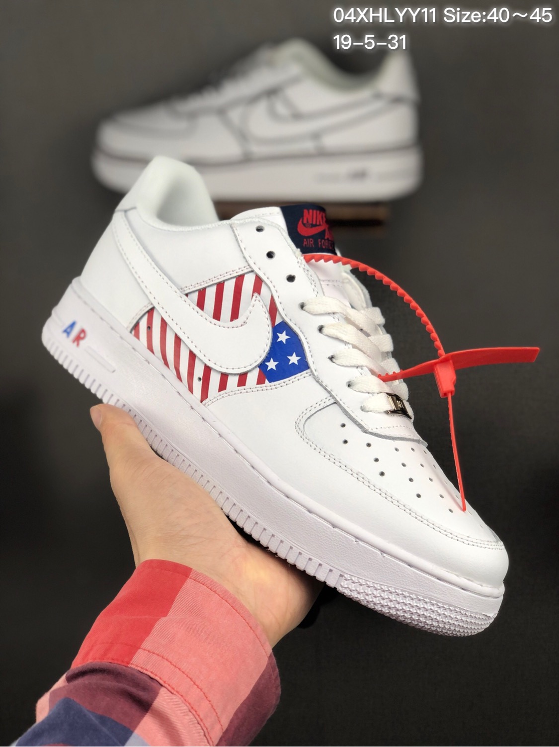 170头层/耐克 Nike Air Force 1 x Off W hite 原盒真标 头层真皮拼接 OW联名限量空军一号板鞋