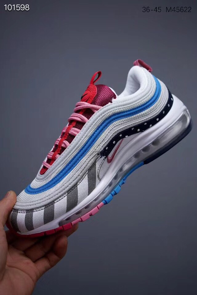 100 荷兰先锋艺术家联名Parra x Nike Air Max 97系列百搭复古气垫慢跑鞋”彩虹游乐园