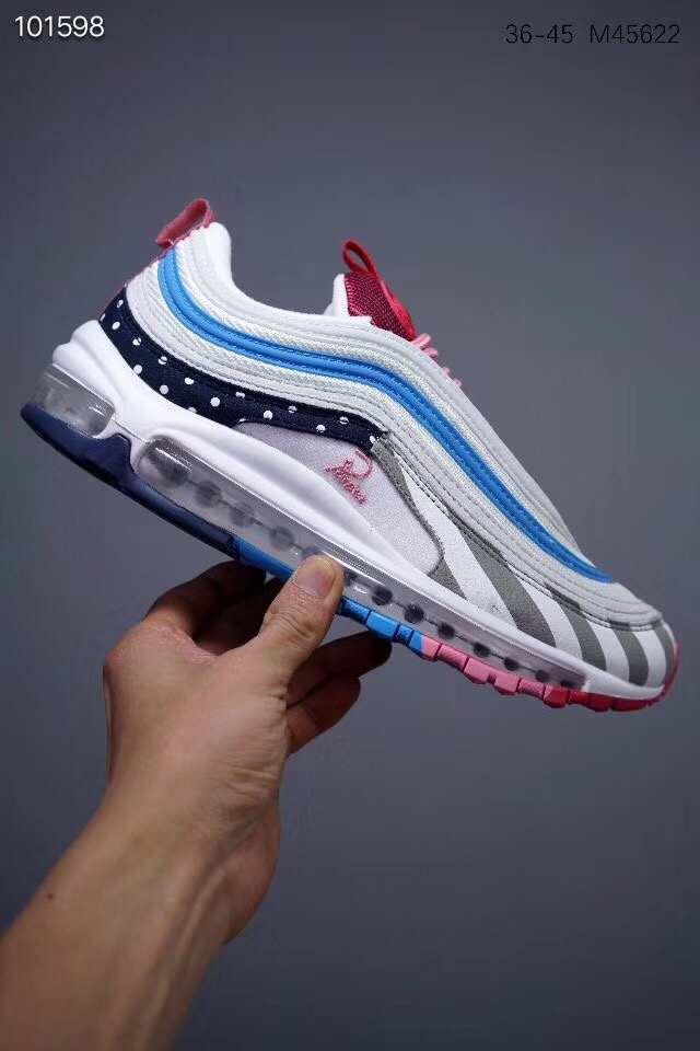 100 荷兰先锋艺术家联名Parra x Nike Air Max 97系列百搭复古气垫慢跑鞋”彩虹游乐园