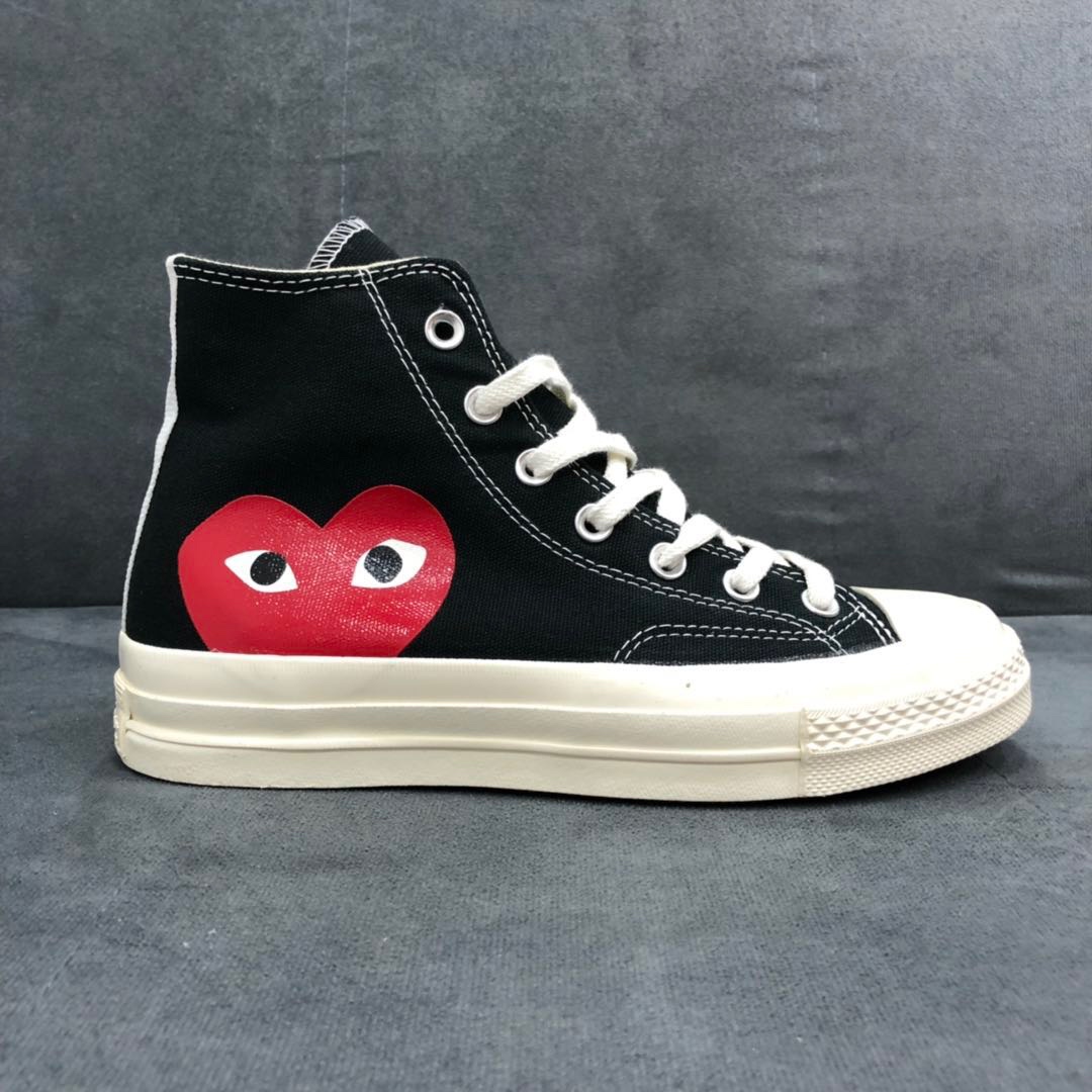 p140 正确鞋盒还原正品CDG Play x CONVERSE 1970s 匡威川久保玲 play爱心联名帆布鞋