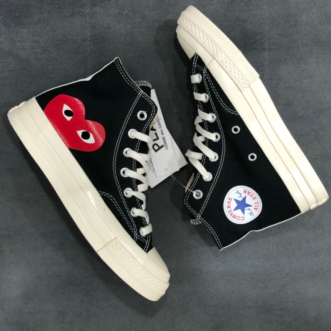 p140 正确鞋盒还原正品CDG Play x CONVERSE 1970s 匡威川久保玲 play爱心联名帆布鞋