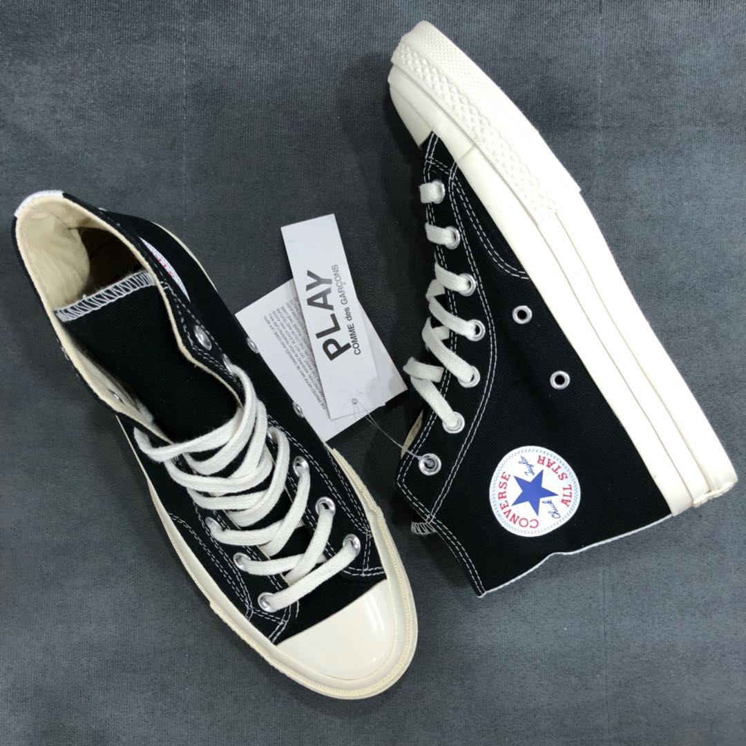 p140 正确鞋盒还原正品CDG Play x CONVERSE 1970s 匡威川久保玲 play爱心联名帆布鞋