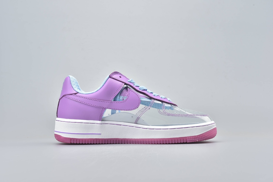 190 Nike Air Force 1 PREMIUM 空军透明鞋面拼接 紫冰蓝 314791-951