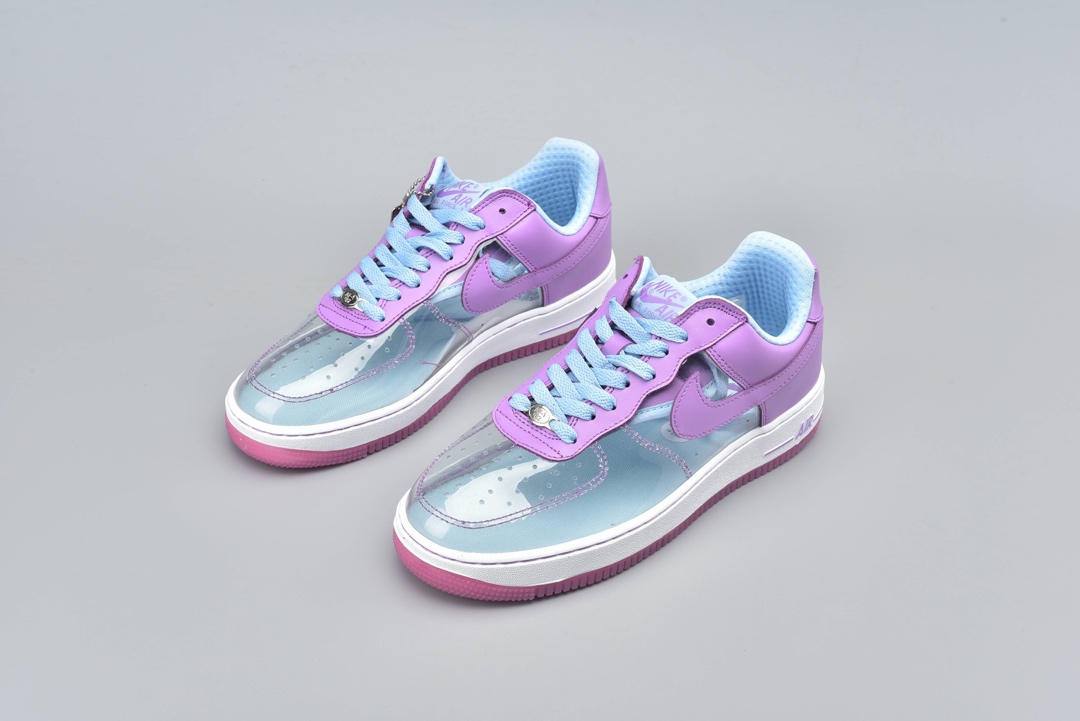 190 Nike Air Force 1 PREMIUM 空军透明鞋面拼接 紫冰蓝 314791-951