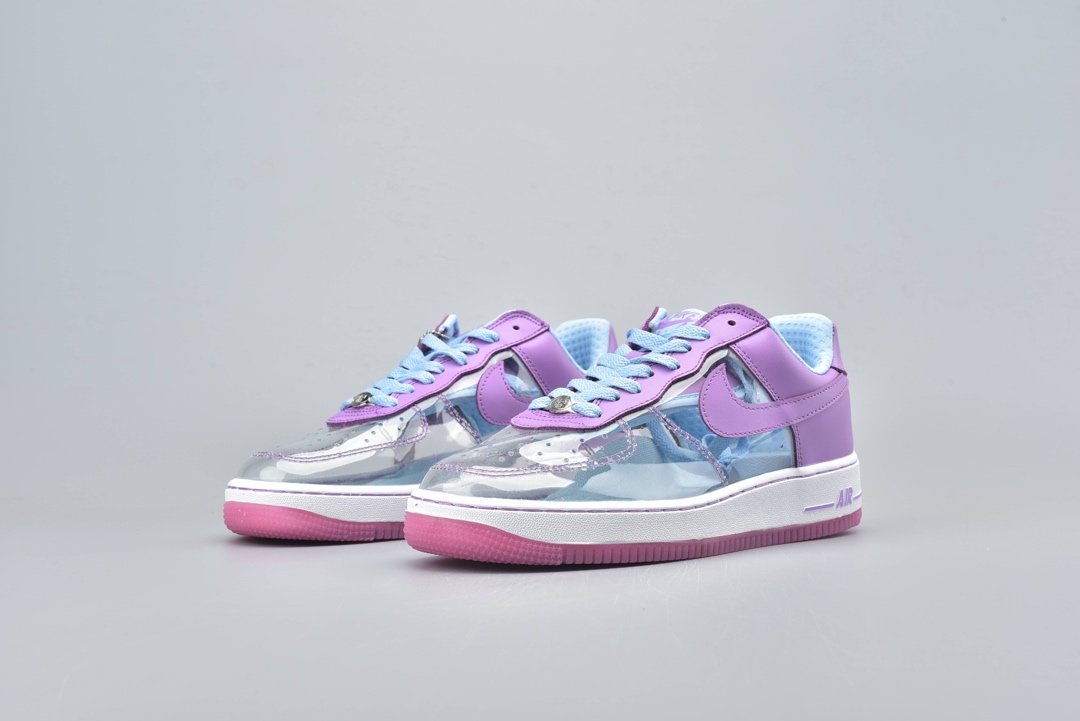 190 Nike Air Force 1 PREMIUM 空军透明鞋面拼接 紫冰蓝 314791-951