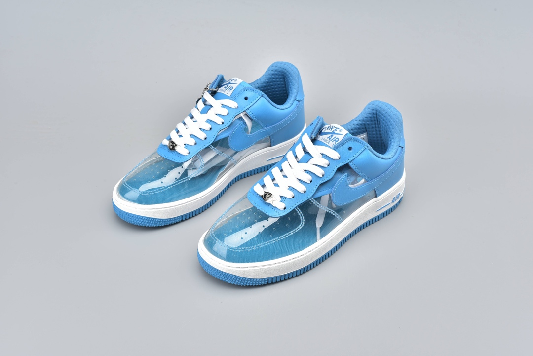 190 Nike Air Force 1 PREMIUM 空军透明鞋面拼接 天蓝 313641-941