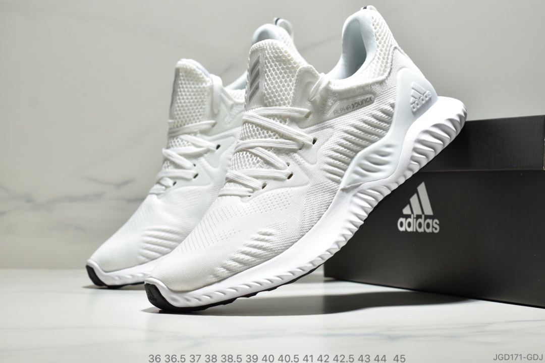 180公司级 阿迪达斯Adidas Alphabounce Beyond 阿尔法小椰子透气缓震跑步鞋 CG5579 哈登上脚