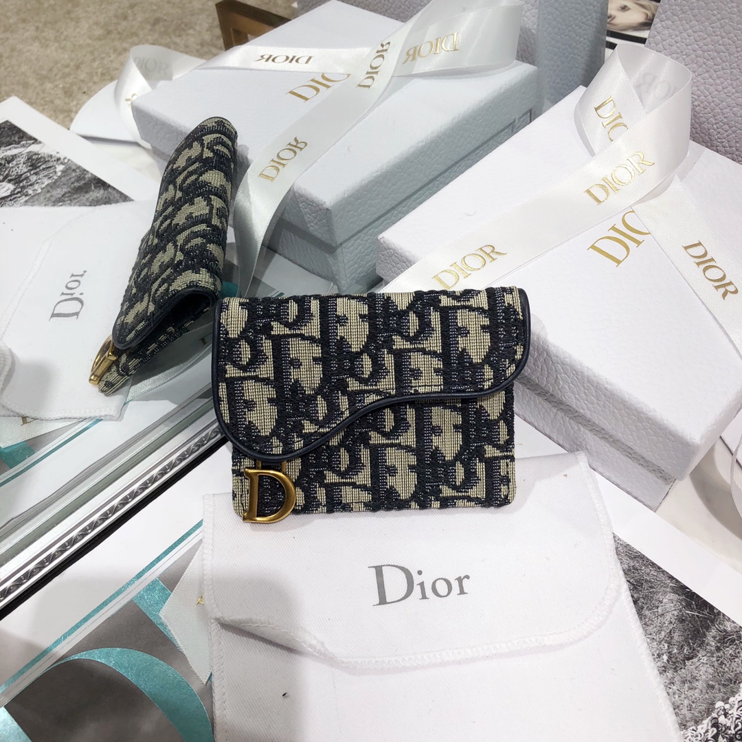 Dior Saddle Wallet Oblique
