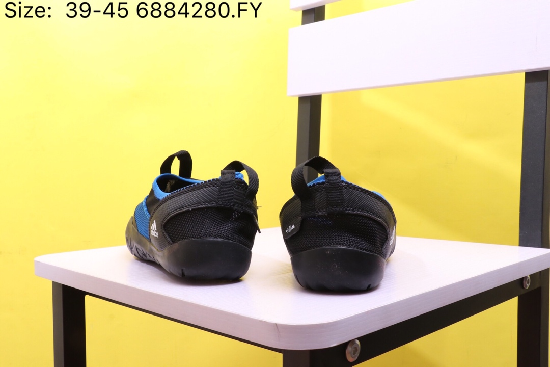 110【阿迪达斯 Adidas 涉水鞋】 阿迪达斯 Adidas Climacool Jawpaw Slip On 春夏新品 超透气网面+猪八革拼接 三杠 户外旅行涉水鞋M29553