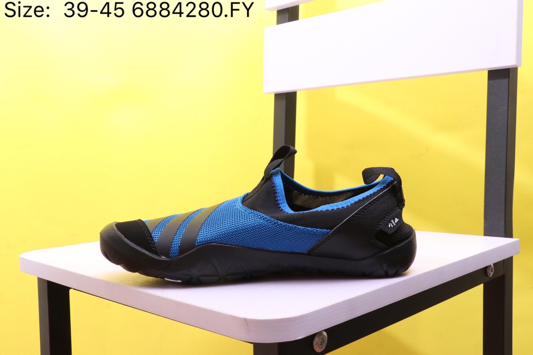 110【阿迪达斯 Adidas 涉水鞋】 阿迪达斯 Adidas Climacool Jawpaw Slip On 春夏新品 超透气网面+猪八革拼接 三杠 户外旅行涉水鞋M29553