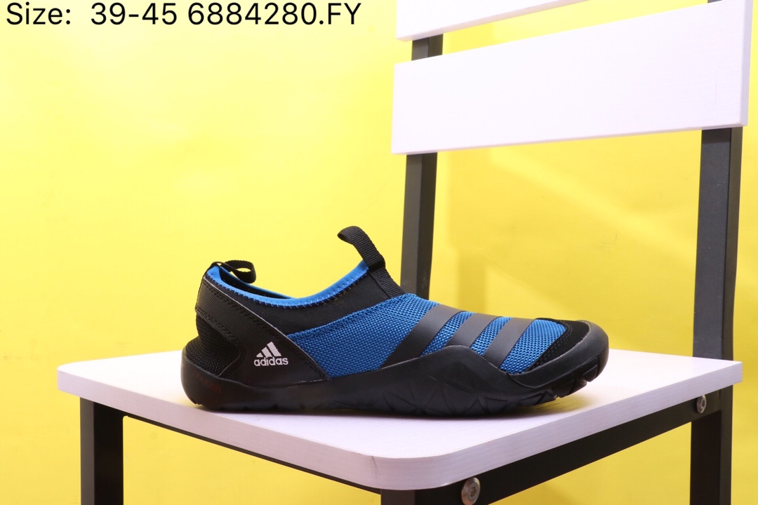 100【阿迪达斯 Adidas 涉水鞋】 阿迪达斯 Adidas Climacool Jawpaw Slip On 春夏新品 超透气网面+猪八革拼接 三杠 户外旅行涉水鞋！货号：M29553