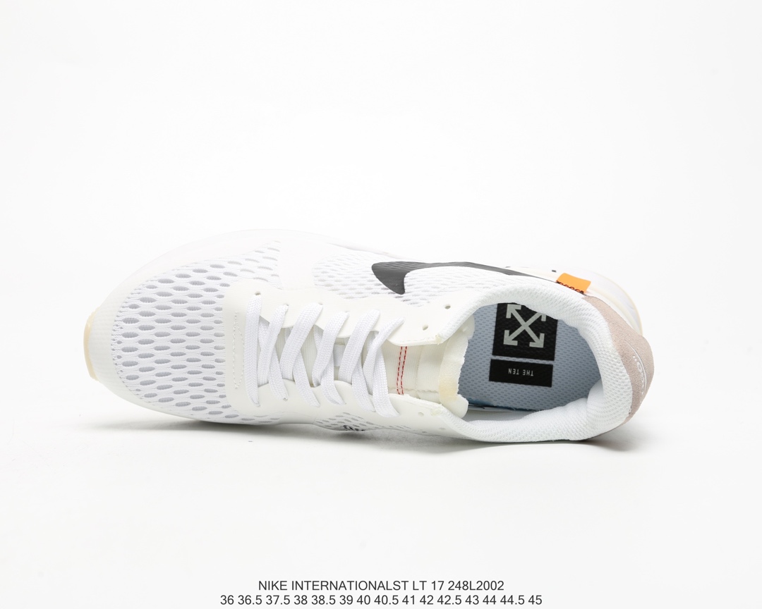 110#福利 Nike off-white INTERNATIONALST LT17 男女华夫联名复古跑鞋 AA2087 100
