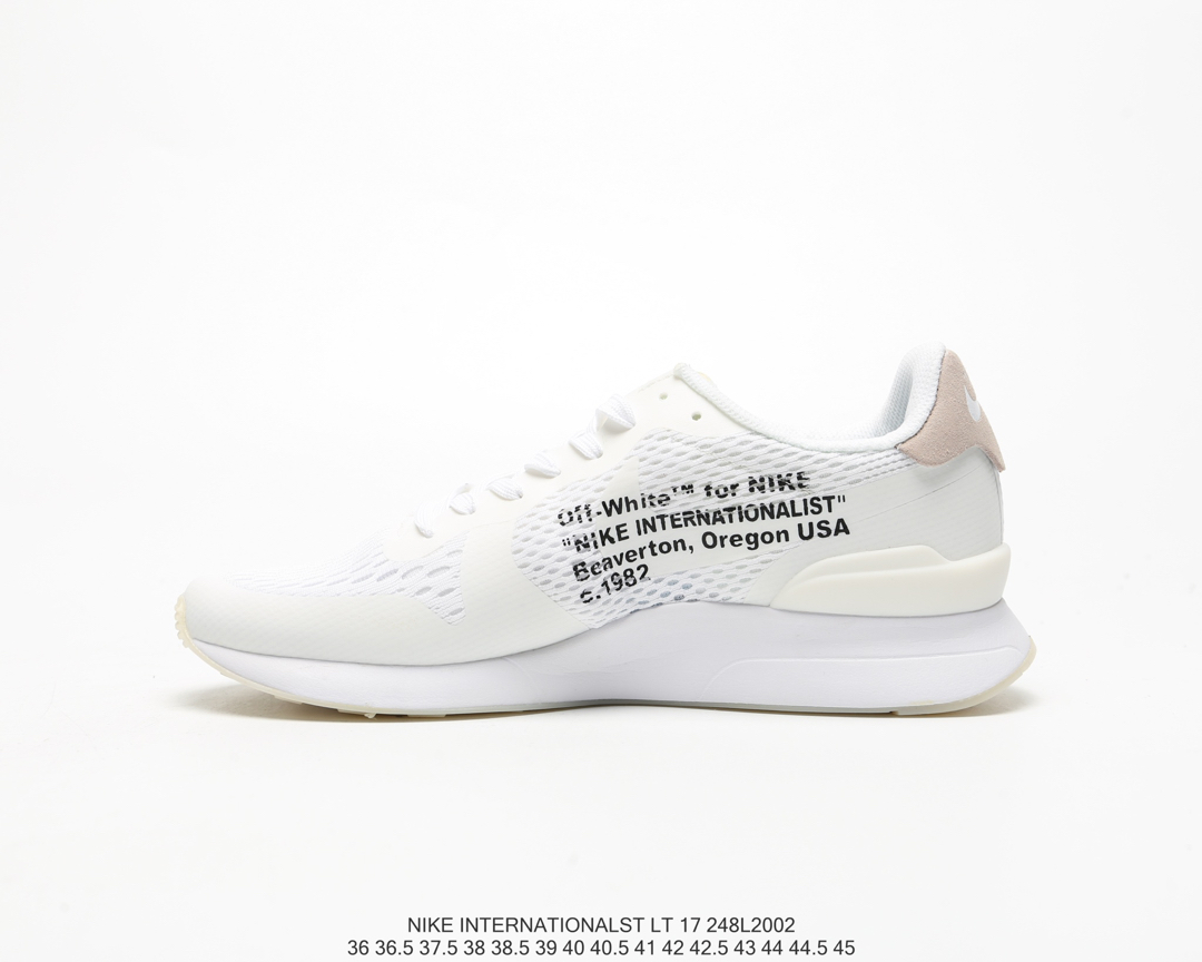 110#福利 Nike off-white INTERNATIONALST LT17 男女华夫联名复古跑鞋 AA2087 100