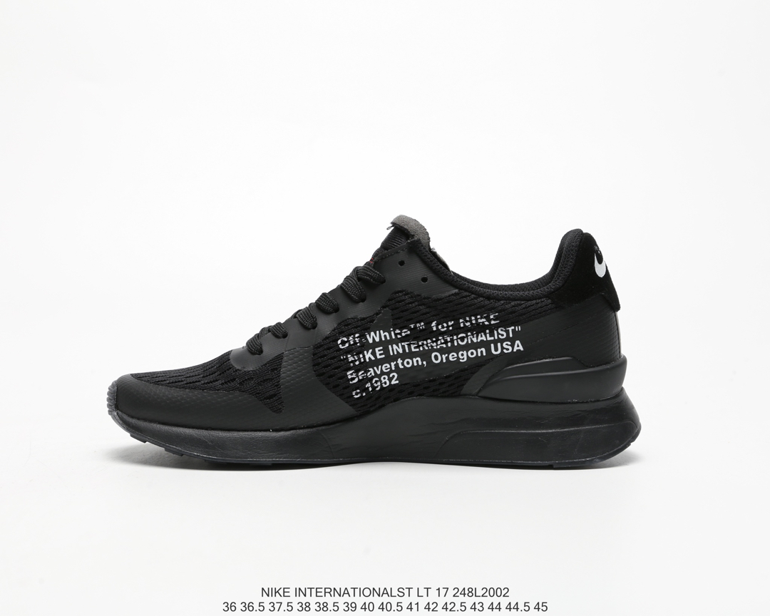 110#福利 Nike off-white INTERNATIONALST LT17 男女华夫联名复古跑鞋 AA2087 001