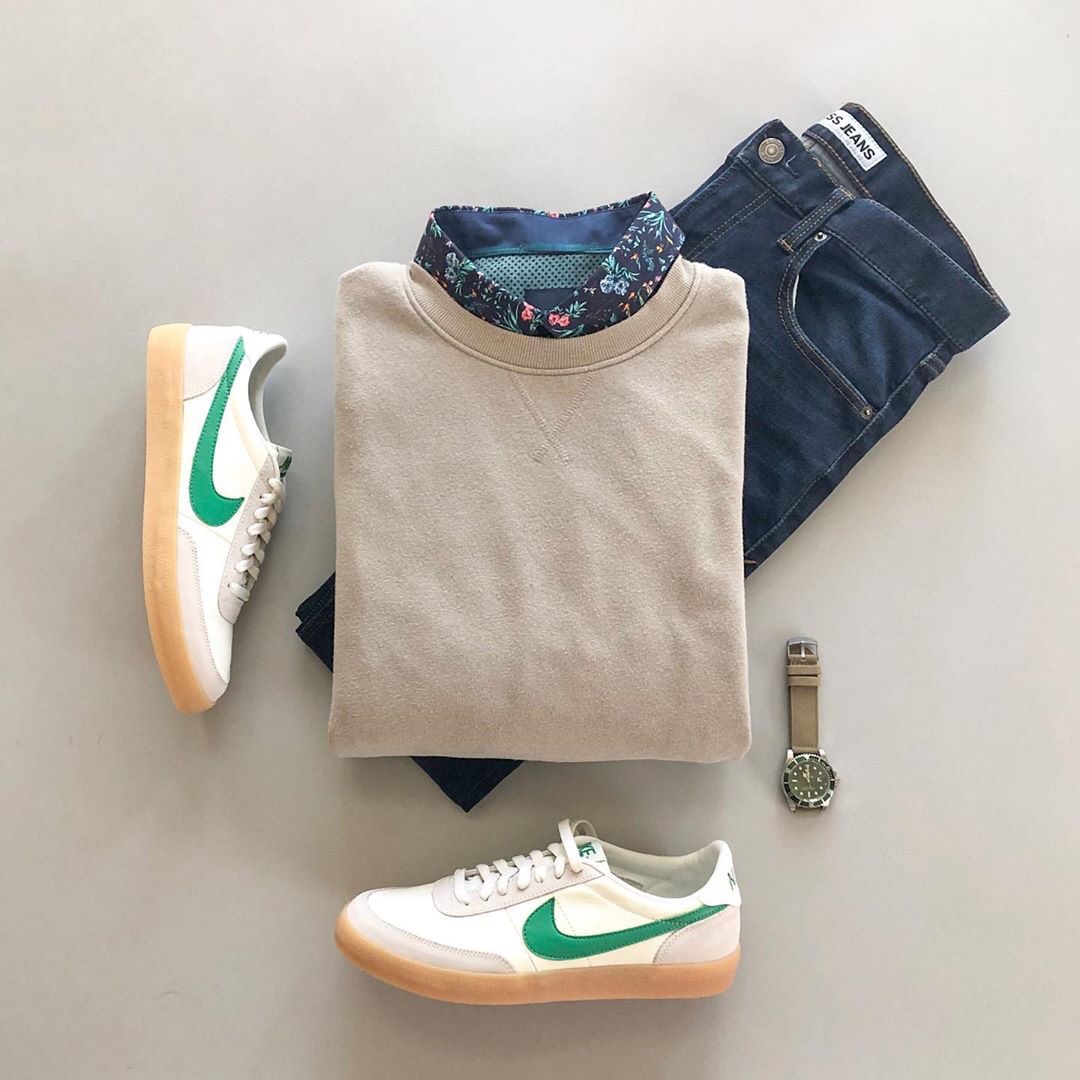 6.18 大量现货130公级级真标半码 Nike耐克联名J.crew海外限量版 限量绿色Killshot2低帮运动休闲板潮鞋男女情侣Jcrew