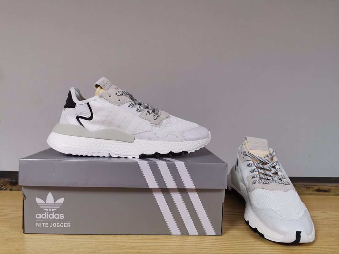 125实体外单 跑量版本Adidas Nite Jogger ”Grey Pack - Crystal White” -