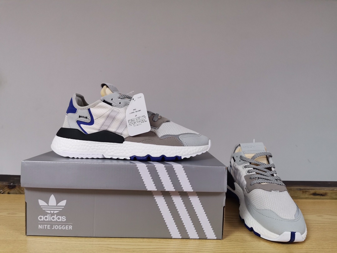 125实体外单 跑量版本Adidas Nite Jogger ”Grey Pack - Crystal White” -