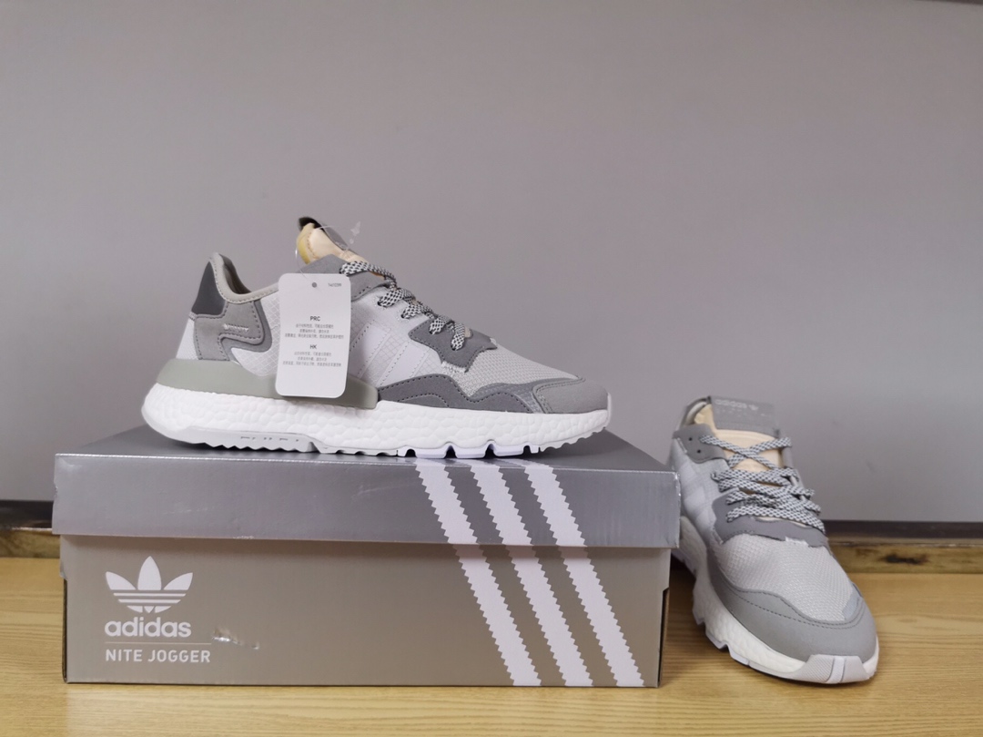 125实体外单 跑量版本！Adidas Nite Jogger ”Grey Pack - Crystal White”