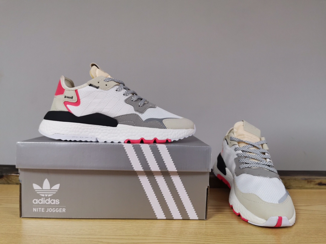 125实体外单 跑量版本！Adidas Nite Jogger ”Grey Pack - Crystal White”