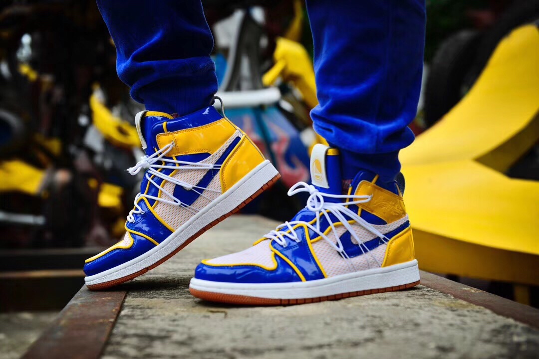 Air Jordan 1 " Golden StateWarriors " Camiseta de los Golden State Warriors, selección de materiales #