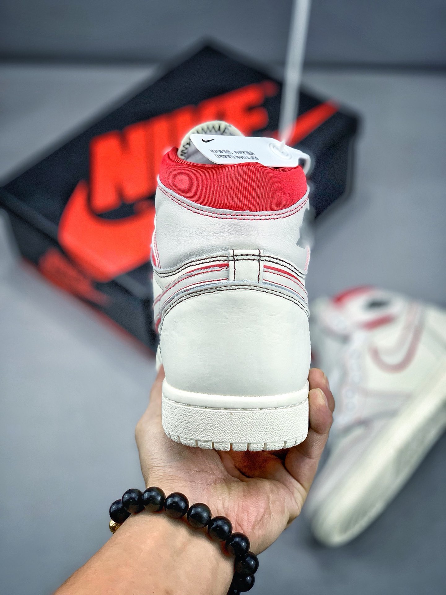 220原价市场280 Air Jordan 1 Retro Phantom Gym Red OG AJ1 白红手稿 兔八哥 555088-160