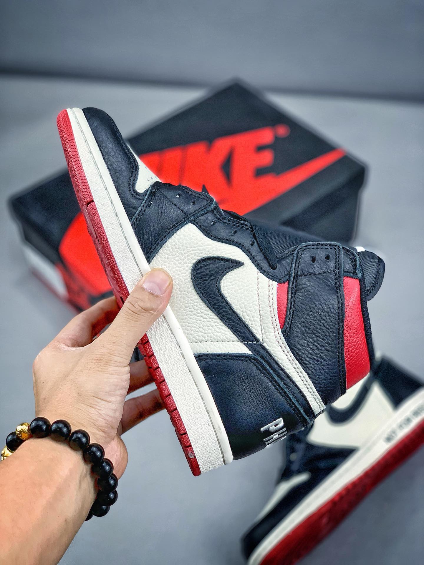 220原价市场280 Air Jordan 1 Not For Resale AJ1 乔丹1代篮球鞋 新黑脚趾