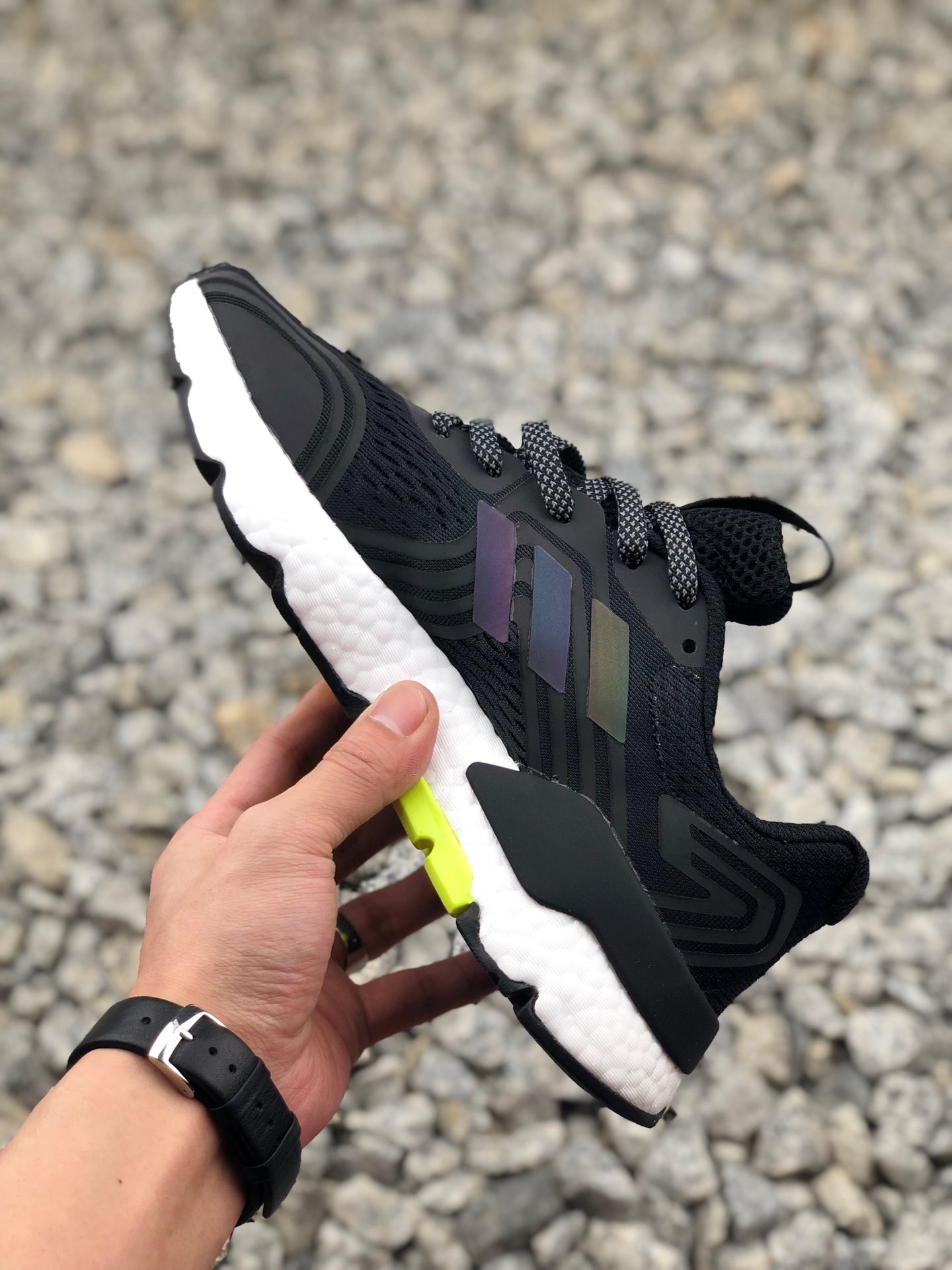 180公司级 Adidas 阿迪达斯 Nite Jogger 2019 Boost 王嘉尔代言款 贾卡透气鞋面 夜行者3M反光真爆大底复古跑鞋 EQ2202
