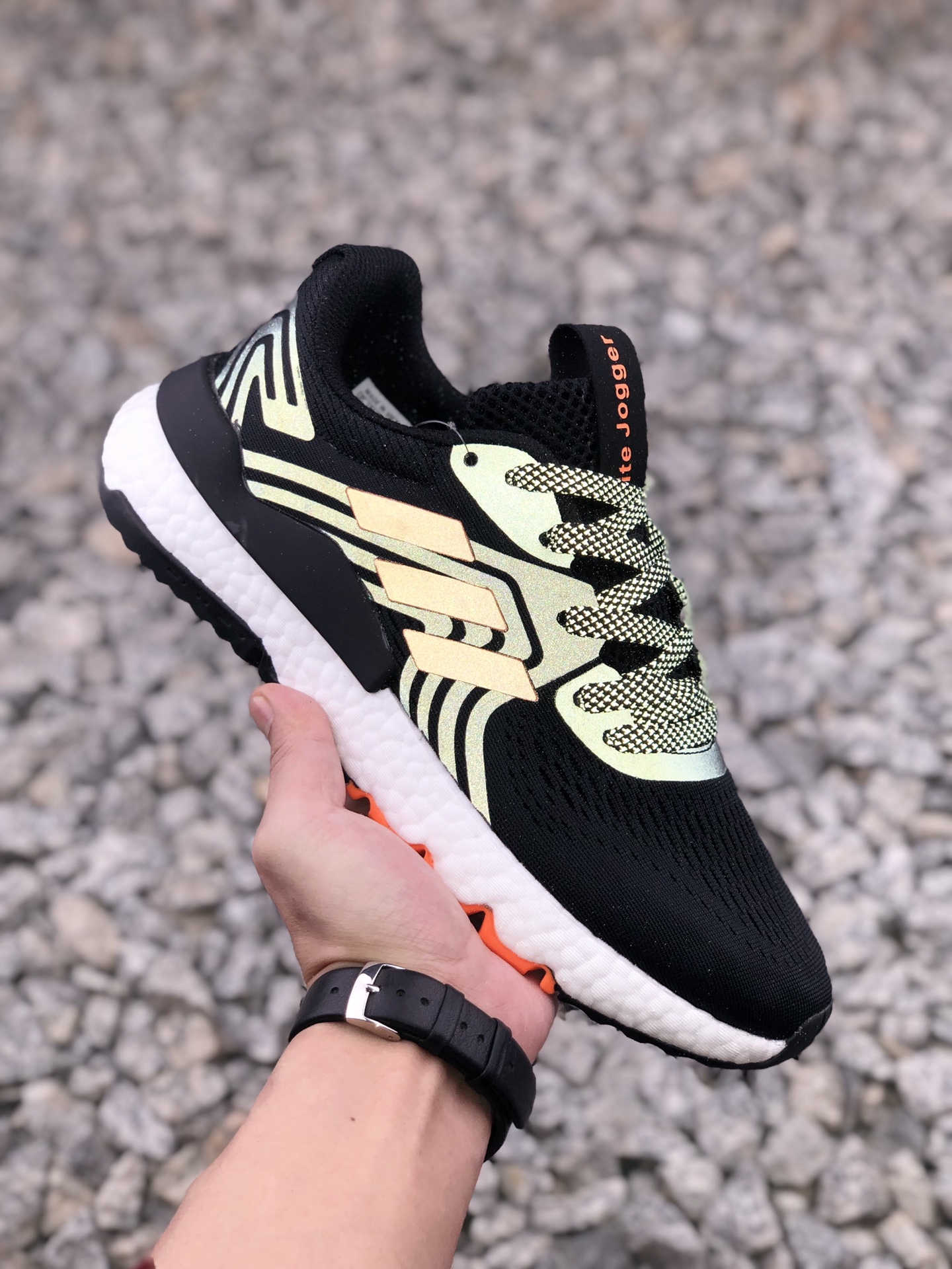 180公司级 Adidas 阿迪达斯 Nite Jogger 2019 Boost 王嘉尔代言款 贾卡透气鞋面 夜行者3M反光真爆大底复古跑鞋 CQ5088