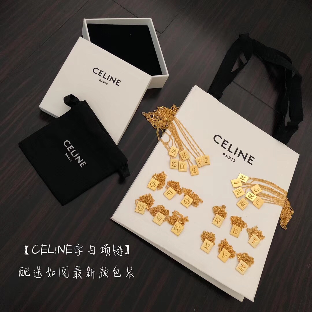 Celine Jewelry Necklaces & Pendants Yellow Brass