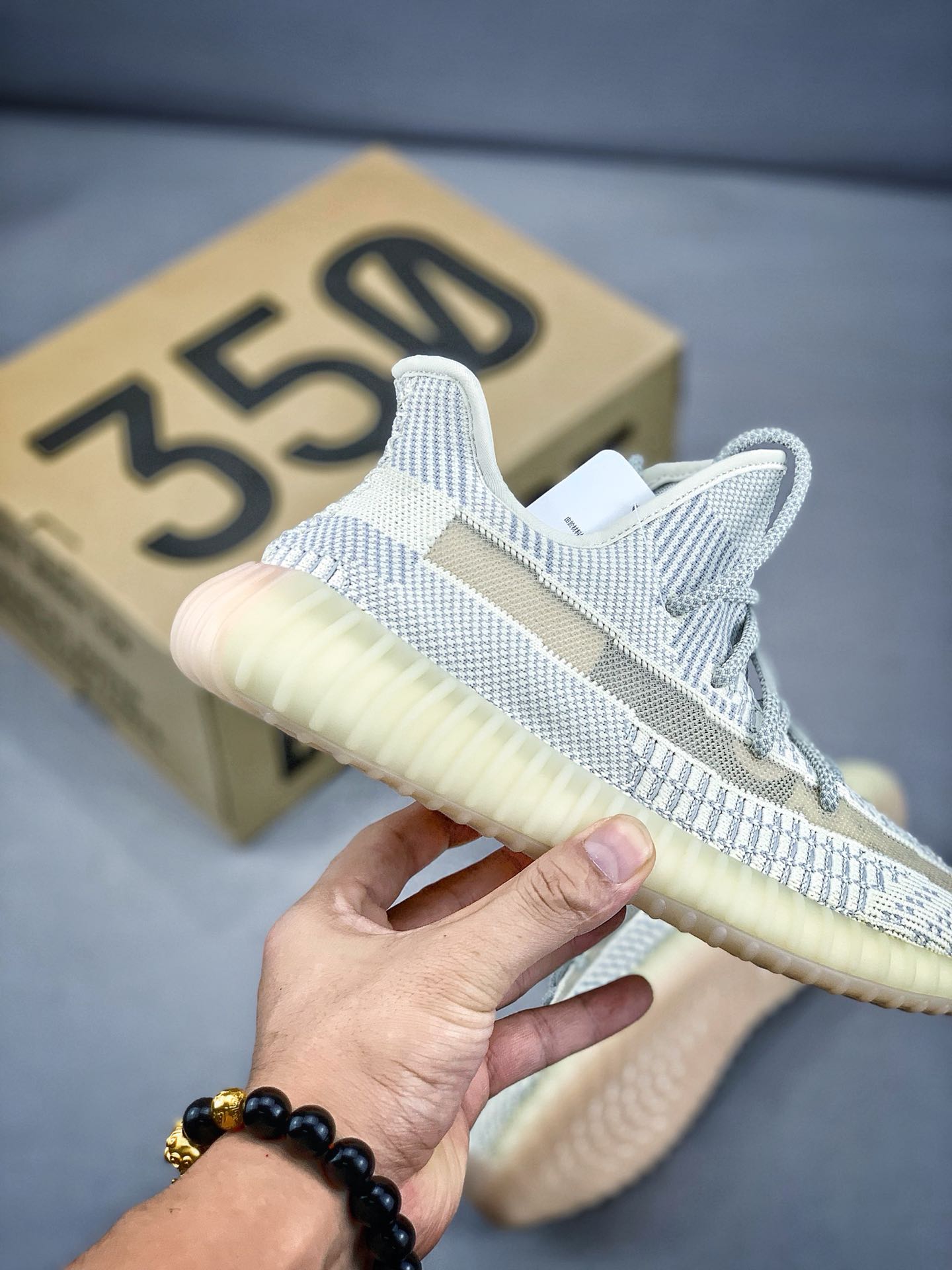 190#超高性价比 Yeezy 350v2 Antlia新天使配色“米灰呼吸透明网纱”纯原公司真标巴斯夫basf真爆FU9161