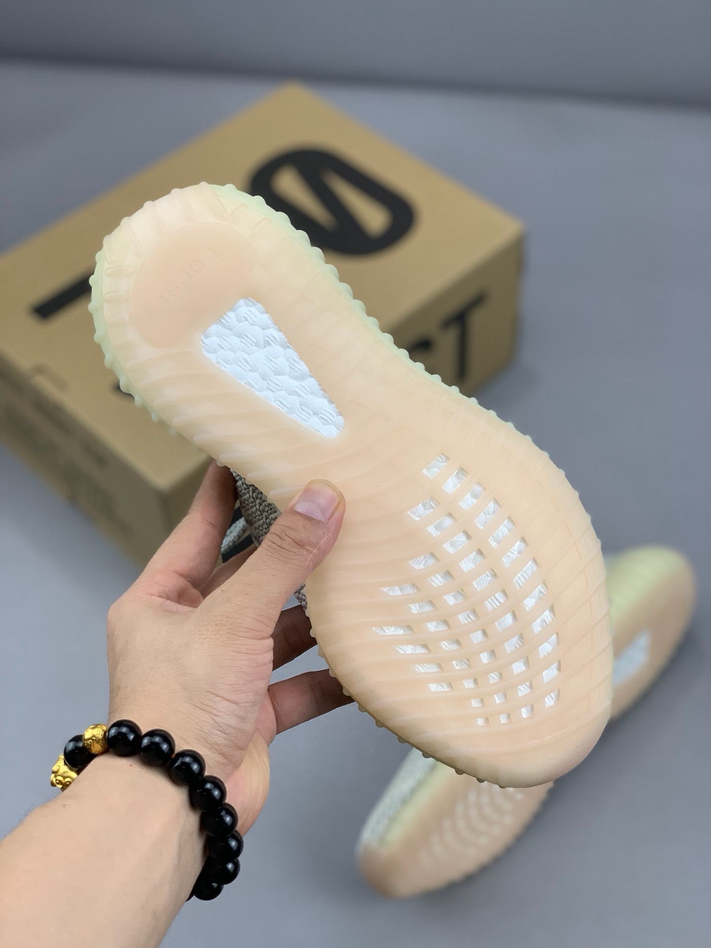 190#超高性价比 Yeezy 350v2 Antlia新天使配色“米灰呼吸透明网纱”纯原公司真标巴斯夫basf真爆FU9161