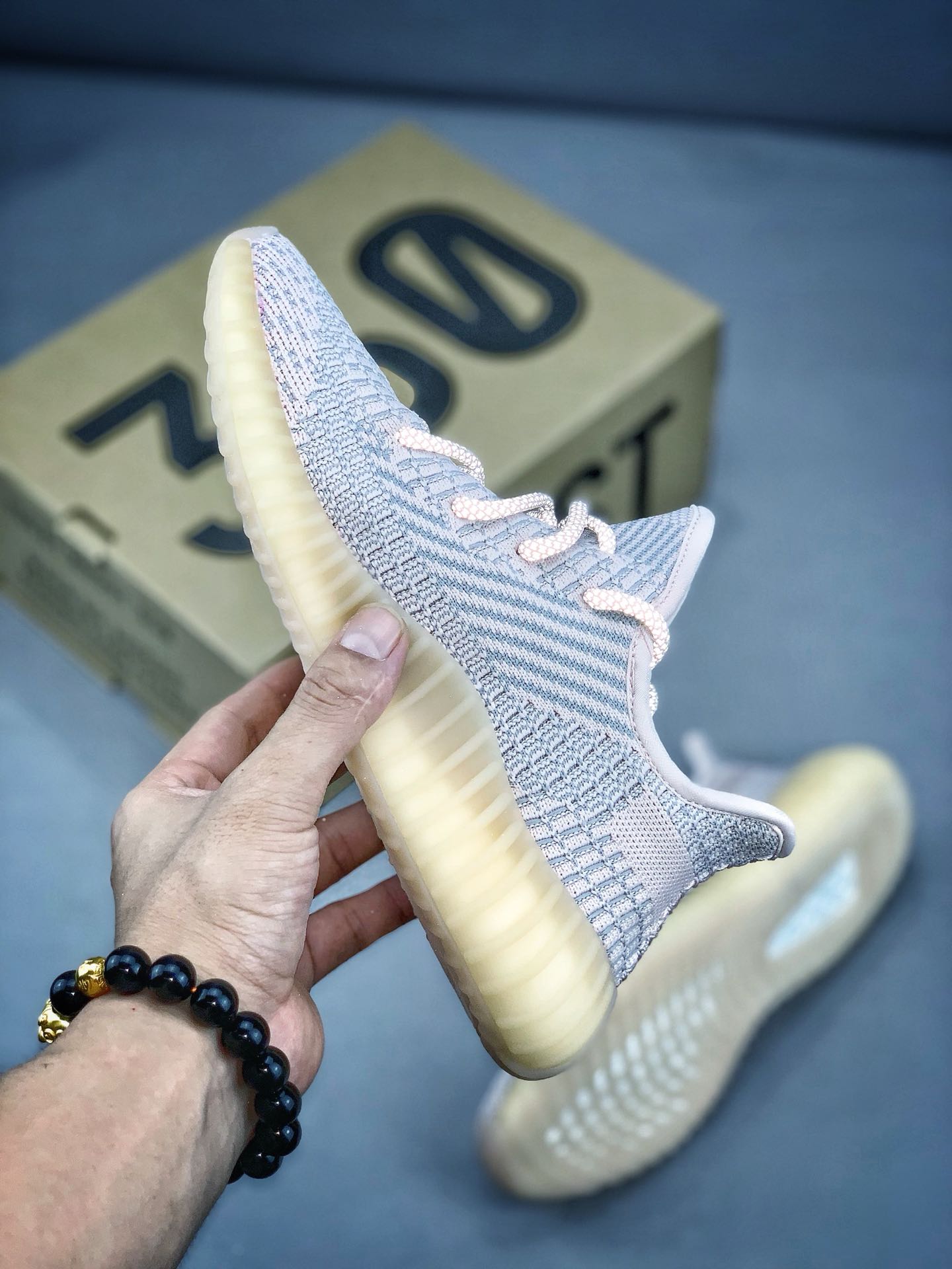 190#超高性价比 Yeezy 350v2 Antlia新天使配色“浅粉呼吸透明网纱”纯原公司真标巴斯夫basf真爆FV5578