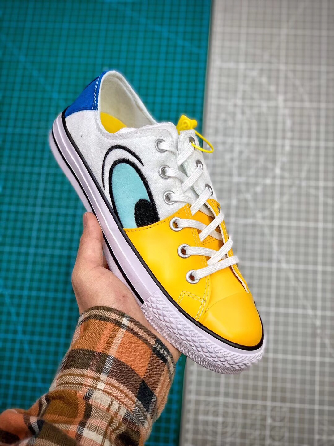 140原装硫化双围条版本 抽屉盒 Disney x Converse All Star 匡威 100周年 迪士尼 唐老鸭联名款 帆布低帮休闲板鞋