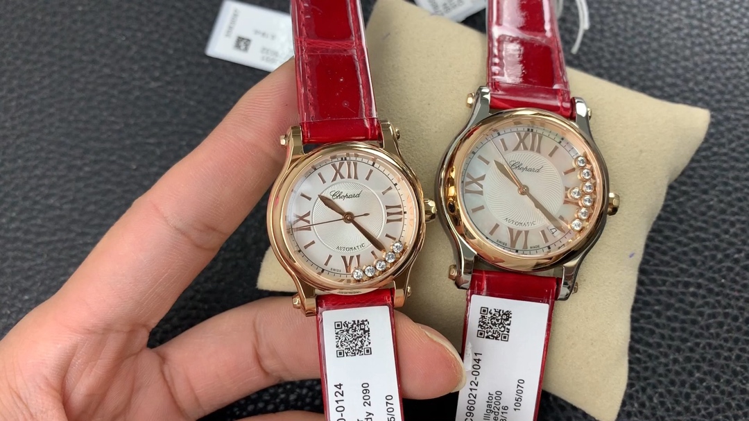 [Chopard Watches]nb happy diamond series crocodile leather strap Two sizes 30m