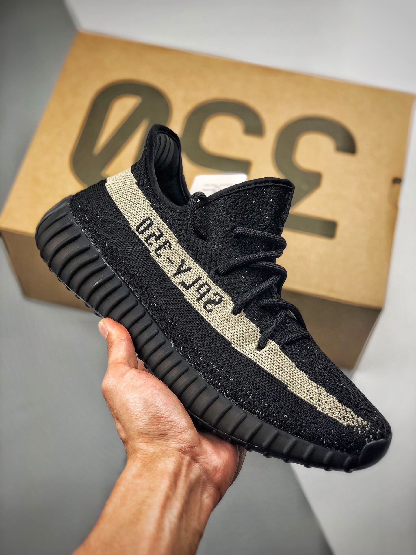 Yeezy 350 Boost V2 Negro y blanco, pedido designado por clientes de comercio exterior, tejido original puro 1…