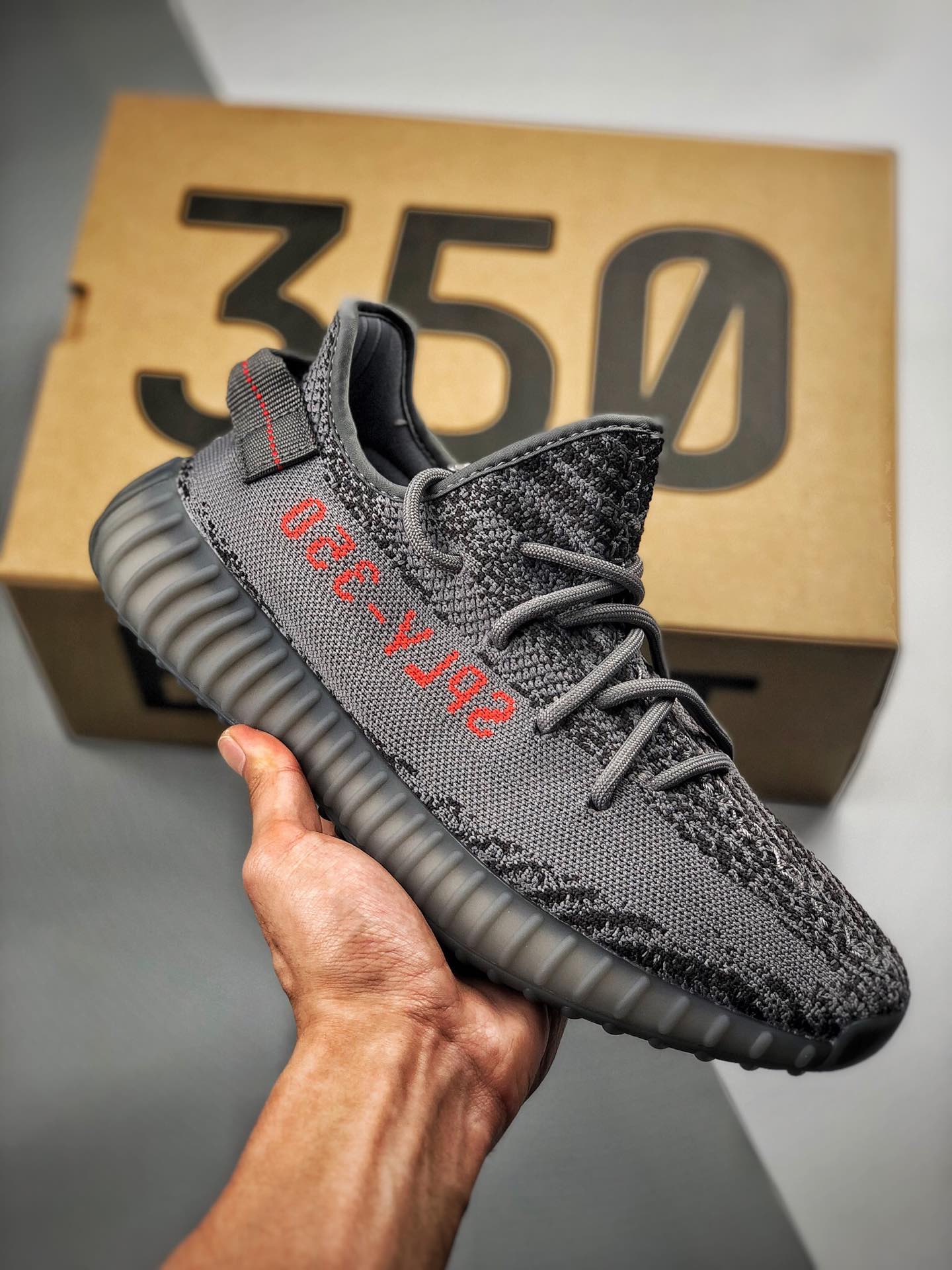 Yeezy 350 Boost V2 Nuevo gris naranja, pedido designado por clientes de comercio exterior, tejido original puro 1.0 de …