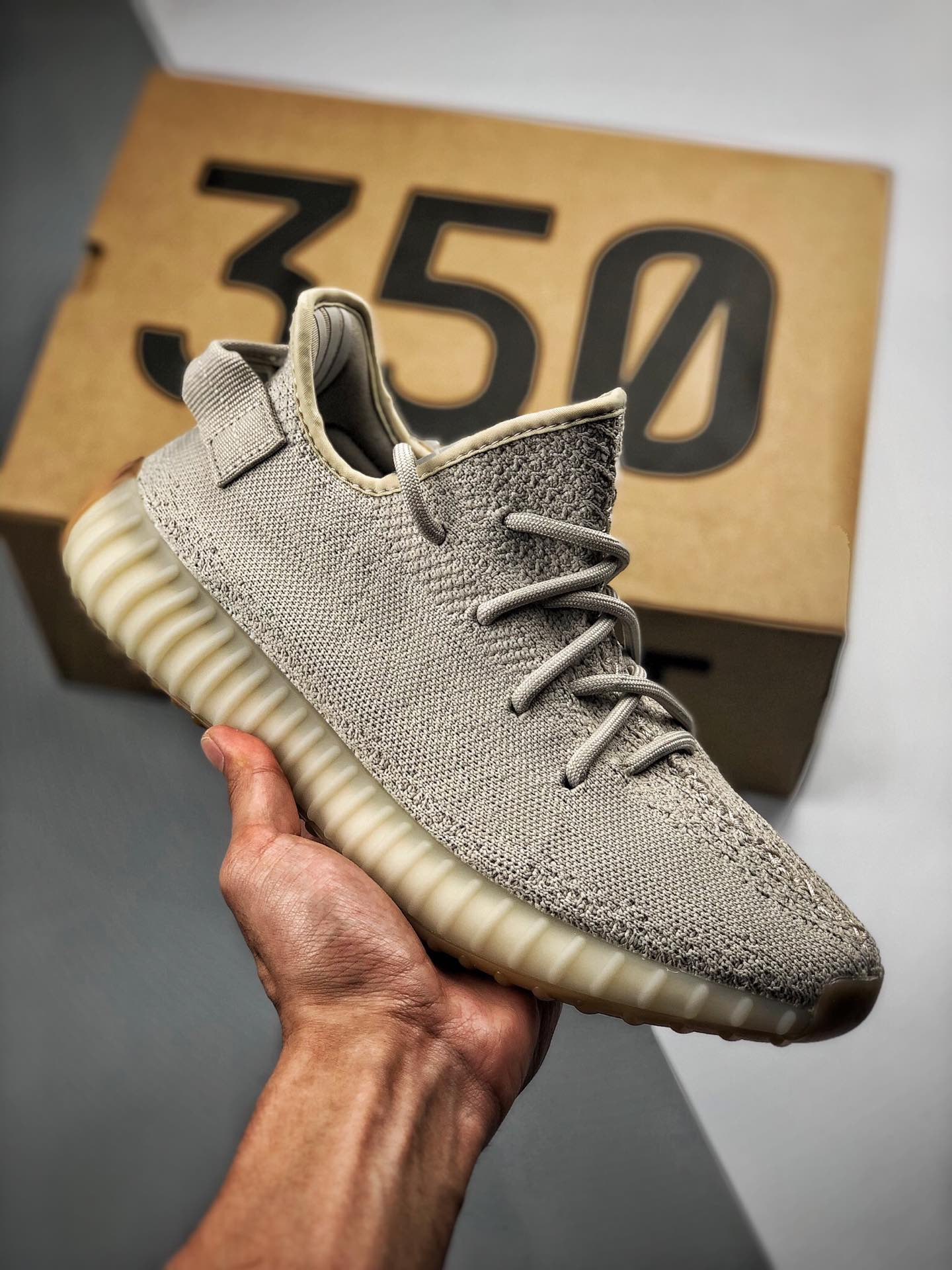 Yeezy 350 Boost V2 Gris sésamo, pedido designado por clientes de comercio exterior, tejido original puro 1.0 de Donggua…