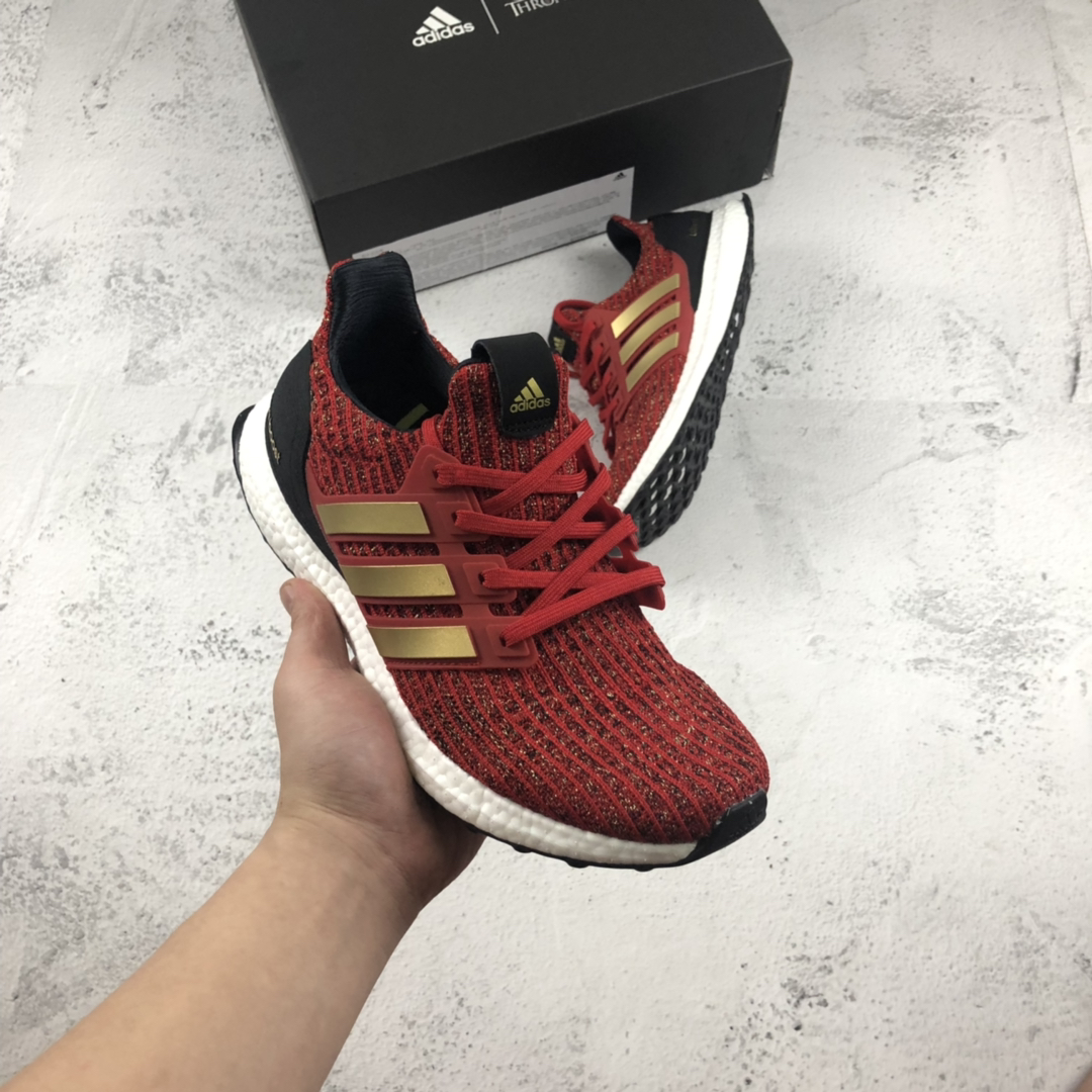 220公司级新品 Game Of Thrones x Adidas Ultra Boost 4.0 “House Lannister” 兰尼斯特家族 权利的游戏全新联名UB4.0 缓震透气运动跑鞋。