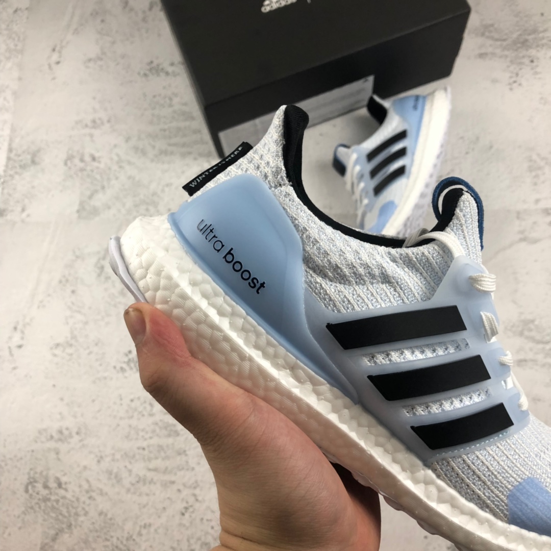 220公司级 真爆米花Boost材质，超软回弹脚感  HBO大热剧集权力的游戏联名Game of Thrones x adidas UltraBOOST W”White Walker” 异鬼 4.0爆米花