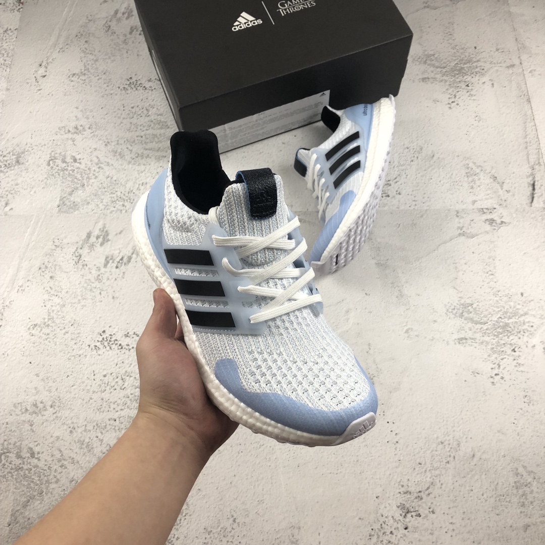 220公司级 真爆米花Boost材质，超软回弹脚感  HBO大热剧集权力的游戏联名Game of Thrones x adidas UltraBOOST W”White Walker” 异鬼 4.0爆米花