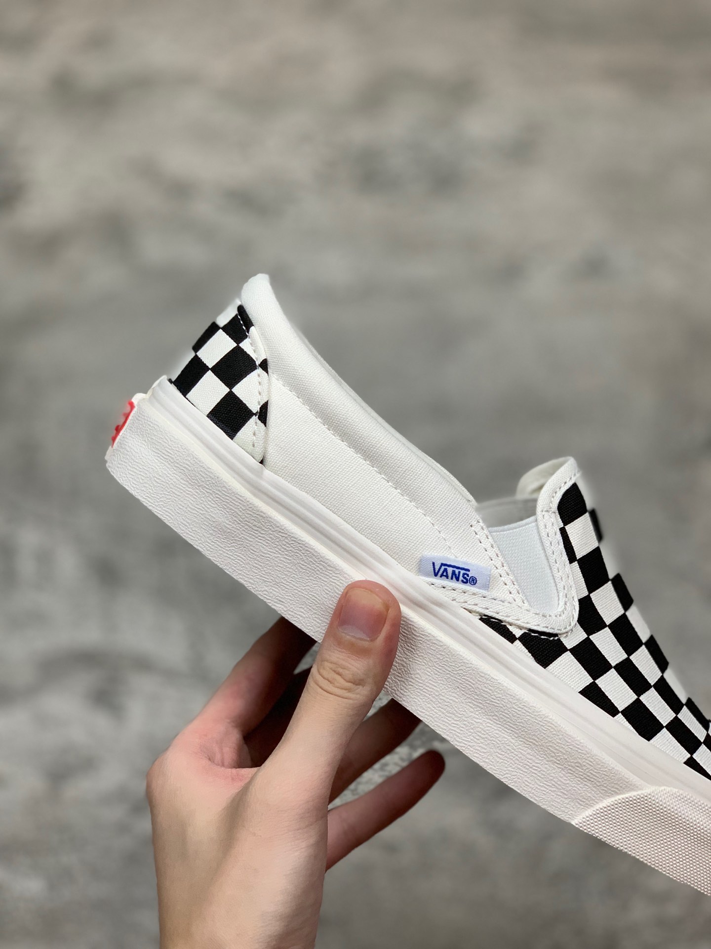 150虎扑版 Vans/万斯 一脚蹬格子国内原代工厂硫化工艺