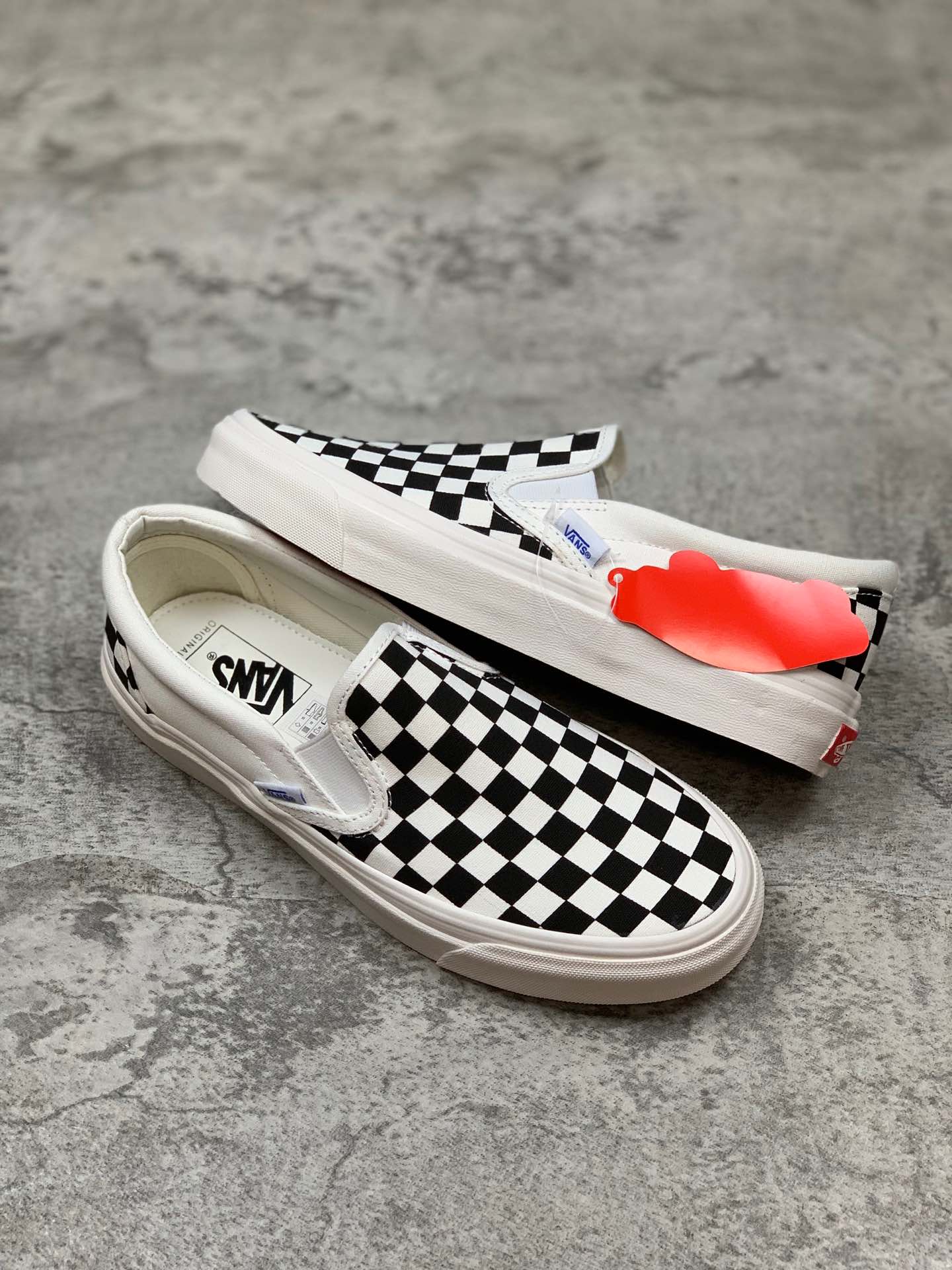 150虎扑版 Vans/万斯 一脚蹬格子国内原代工厂硫化工艺