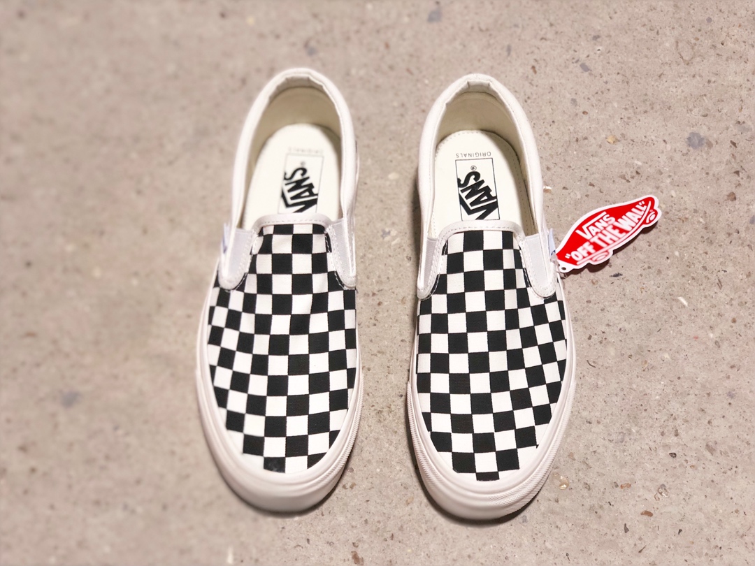 150硫化版本出货！Vans 万斯/范斯 Slip-On 经典棋盘格 懒人一脚蹬硫化低帮休闲板鞋