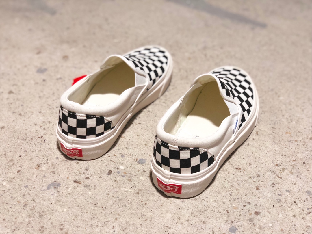 150硫化版本出货！Vans 万斯/范斯 Slip-On 经典棋盘格 懒人一脚蹬硫化低帮休闲板鞋