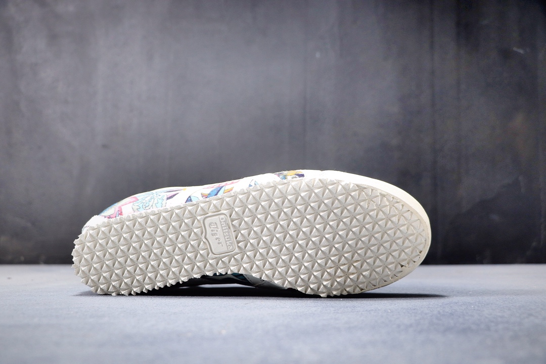 180公司级  阿斯克斯OnitsukaTiger鬼冢虎亚瑟士 紫罗兰 彩色/米白 专柜同步四联吊牌 头层皮 帆布低帮休闲运动鞋